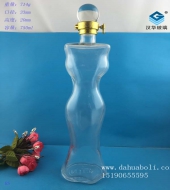 750ml美女工藝玻璃酒瓶