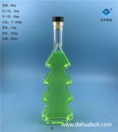500ml圣誕樹玻璃酒瓶
